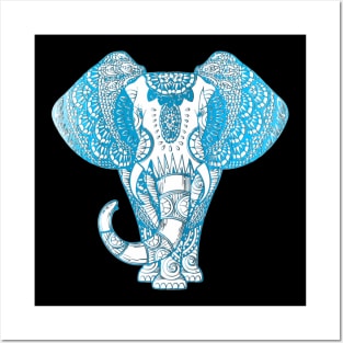 elephant mandala Posters and Art